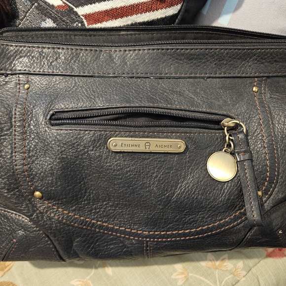 Etienne Aigner Handbags - Etienne Aigner Black Leather Bag